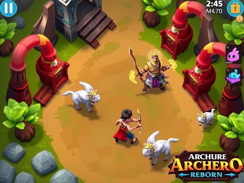 Archero Adventure Reborn - Intense Combat Gameplay Archero Adventure Reborn gameplay showing top-down combat with Indian-themed enemies