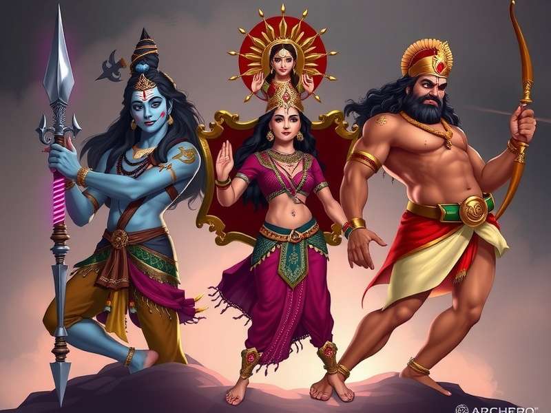 Archero Adventure Reborn - India Exclusive Characters Archero Adventure Reborn Indian mythology characters including Shiva, Durga, and Hanuman